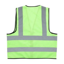 Pioneer Safety Vest Reflective Fluorescent Lime Large Zip pocket 10 Pack