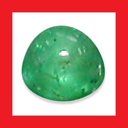 Natural Emerald - Fine Green Round Cabochon - 0.290cts