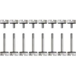 CC-8900105 8 Sets Of Long & Short Anodized Aluminum Thumbscrews For Crystal Series 570X Series Silver