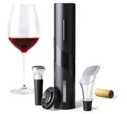 Electric Wine Set Of 4 Auto Wine Bottle Opener Dispenser Gift Set Modern Electric Corkscrew Rechargeable Aerator Cool Home Gadgets For Home Bar