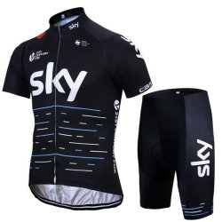 Kiditokt Team Sky Pro Cycling Jersey Set - Jersey And Pants M