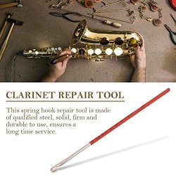 Vbestlife Spring Hook For Sax Clarinet Oboe Flute Piccolo Bassoon - Durable Steel Woodwind Repair Tool