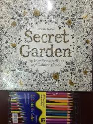 Secret Gardens: An Inky Treasure Hunt And Colouring Book
