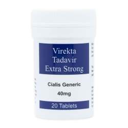 Virekta Tadavir Extra Strong Cialis Generic 40MG In 5 Or 20 Tablets - 20 Tablets