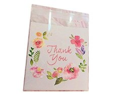 Flower Floral 100 Pcs 10X10CM Baking Cookie Candy Cake Bags Plastic Party Favour Gift Packaging Wrapping Bags