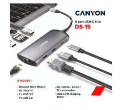 Canyon 8 Port USB Type C Hub - Apple Certified - Plug And Play - Apple Certified Product