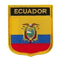 Eduador Flag Badge Shield Parche Patch By Backwoods Barnaby Ecuadorian 2.75" X 2.35"