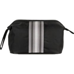 Clicks Toiletry Bag Black & Grey Stripe