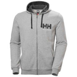 Men's Hh Logo Full Zip Hoodie - 949 Grey Melange XL