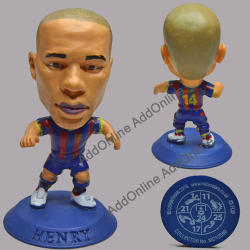 No.14 Henry Soccer Figurine In Fc Barcelona Jersey. Collector No Mc12580