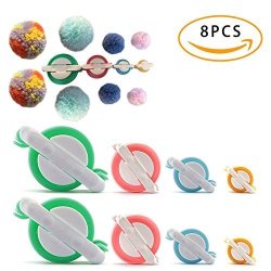 STSTECH Pompom Maker For Fluff Ball On Hats Gift Box Father's Day Plush Toy Decoration Pom Pom Knitting Loom Kit For Diy Wool Yarn