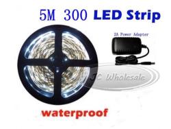 LED Strip Light 5M ROLL 300 Leds Smd Waterproof Flexible Blue Complete With Transformer