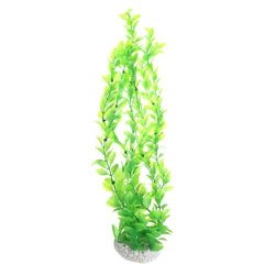 Mimgo Aquarium Fish Tank High Green Plastic Artificial Grass Plants 18INCH Green