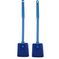 Mmdex Blue Plastic Handle Sponge Cleaning Brush Cleaners For Fish Tank 40 Cm Long