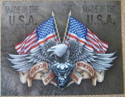 World Class Motor Harley Cycles Made In The Usa Metal Sign MT25