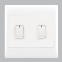 Bright Star Lighting - 2 Lever 1 Way Light Switch For 4 X 4 Electrical Box In White