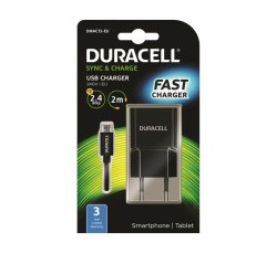 Duracell 2.4 Amp Micro Wall Charger Black