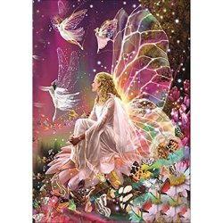 JCBABA Diy 5D Diamond Painting Crystal Rhinestone Full Diamond Embroidery Pictures Arts Craft For Home Wall Decor Fairy Queen On The Flower 11.8 X 15.7 Pattern -a