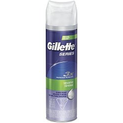 Gillette Series 3X Protection Shave Foam Sensitive 9 Ounce Pack Of 6 Mens Razors Blades
