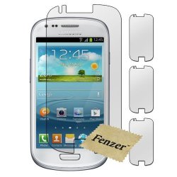 3 Pack Fenzer Clear Screen Protector For Samsung Galaxy S4 4 MINI Cell Phone Transparent Lcd Touch Screen Guard Cover Shield W Cloth