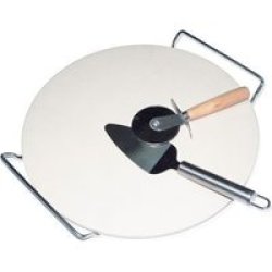Alva - Pizza Stone With Lifter & Cutter