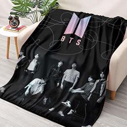 Nbbz Kpop Bts Ultra Soft Flannel Throws Blankets Couch Sofa Fuzzy Blanket For Traveling Camping Home 40" X 59" 100CM X 150CM