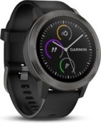 Garmin Vivoactive 3 Gps Smartwatch With Built-in Sports App And Wrist-based Heart Rate Slate Bezel And Black