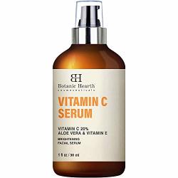 Botanic Hearth Vitamin C Serum For Face - Skin Brightening Facial Serum With Aloe Vera & Vitamin E Anti Aging Advanced Skin Care - 1 Fl Oz
