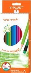 We-tri Erasable Colour Pencils 12 Pack