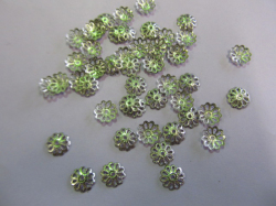 Beadcaps - Nickel - 50pc - Cheap Courier Delivery