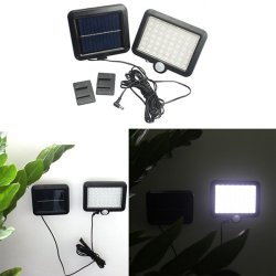 6W Solar Powered 56 LED Pir Motion Sensor Wall Light Outdoor Garden Yard Street Security Lamp
