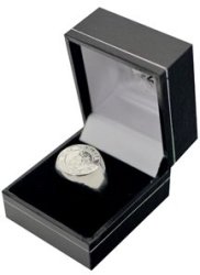 Chelsea - Silver Plated Crest Ring - Medium