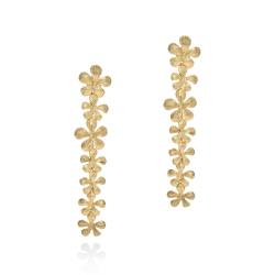 Blossom Cascade Earrings - 18KT Yellow Gold Vermeil