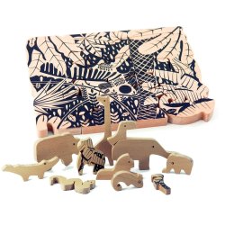 Double Sided Wooden Jungle Puzzle