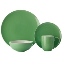 Maxwell & Williams Colour Basics Coupe Dinner Set 16 Piece Green