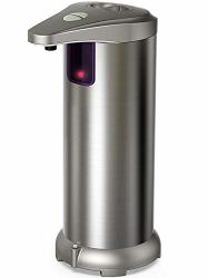 Nozama Automatic Soap Dispenser Equipped With Stainless Steel Adjustable Switches Infrared Motion Sensor Waterproof Base Suitable For Bathroom Kitchen Hotel Restaurant
