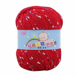 Colorful Smooth Soft Milk Cotton Yarn Clearance On Chunky Multicolor Rainbow Hand Knitting Soft Natural Crochet Baby Cotton Knitwear Yarn - 50G H