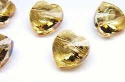 Swarovski Crystal - Golden Shadow - 10MM Heart Beads - 5742
