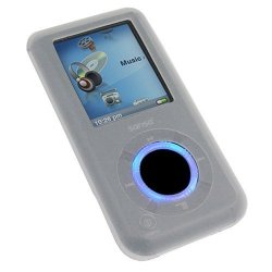 Accessory Bundle Kit For Sandisk Sansa E200 E250 E260 E270 E280 E200R E250R E260R E270R E280R MP3 Music Player- Soft Flexible Transparent Clear White