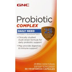 GNC Probiotic Complex Daily Need Dietary Supplement 30 Capsules