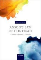 Anson& 39 S Law Of Contract Paperback 30th Revised Edition