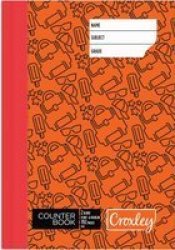 Croxley Eco 2 Quire A4 Counter Book - 192 Page Orange With Black Print - Feint Line & Margin