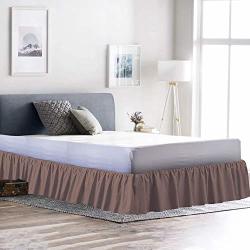 Black Solid 72X84 550 TC Egyptian cotton Bedding 1X Bed Skirt 18 Inch Drop Cal-King