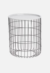 Sixth Floor Heron Basket Side Table - Grey