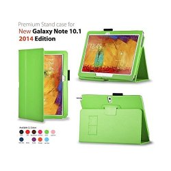 Elsse Premium Folio Case For Samsung Galaxy Note 10.1 2014 Edition Galaxy Note 10.1 2014 Green