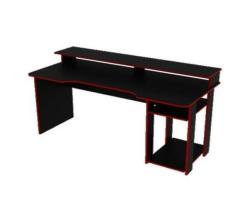 DESK Gaming Black red With Monitor Stand