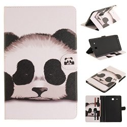 Galaxy Tab E 9.6 Case Newshine Magnetic Closure Stand Folio Cover With Card Slots cash Holder For Samsung Galaxy Tab E 9.6 SM-T560 4 Panda