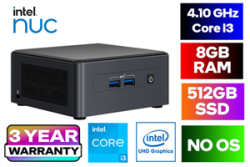 Intel Nuc BNUC11TNHI30000 Core I3 MINI PC Kit With 8GB RAM & 512GB SSD