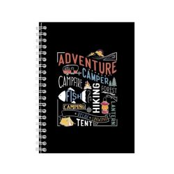 Camping A5 Notebook Spiral And Lined Safari Sayings Graphic Notepad GIFT156