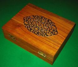 Wooden Box With Decorated Lid